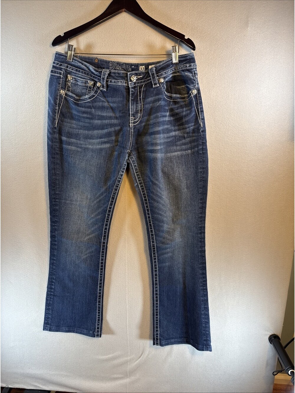 Miss Me Women's Size 33 Mid-Rise Boot Jeans